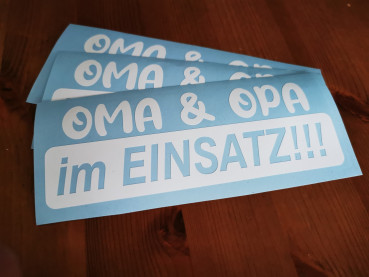 Aufkleber  - Oma & Opa im Einsatz